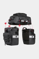 Kit Viajero 3 en 1 75L Impermeable para Bicicleta